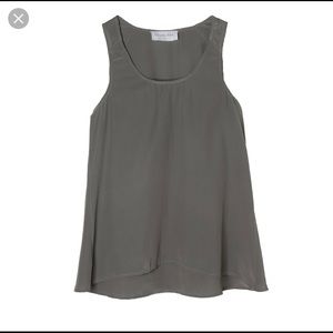 Everlane gray silk tank